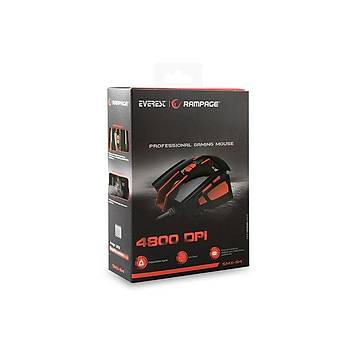 Rampage SMX-R4 Siyah USB 4000Dpi Makrolu Oyuncu Mouse