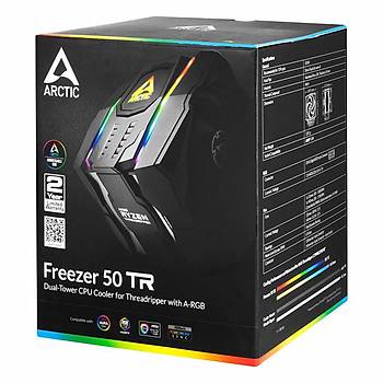 Arctic AR-ACFRE00055A Freezer 50 TR 2x12 cm RGB Fanlý AMD Theradripper Ýþlemci Soðutucusu