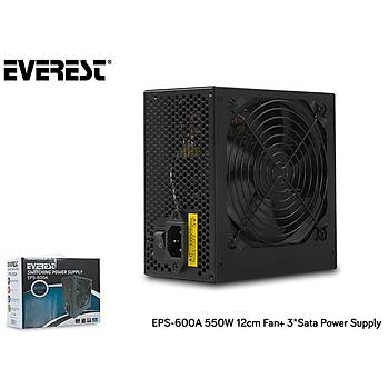 Everest EPS-600A 600W 12cm fan Aktif PFC Power Supply