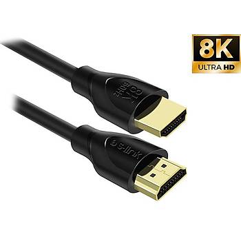 S-Link H8K02 1.5 Mt HDMI to HDMI 8K Ultra HDR 2.1v 7680p HDMI Kablo