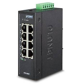 Planet PL-ISW-800T 8 Port 10/100/Base-Tx Endüstriyel Kompakt Ethernet Switch