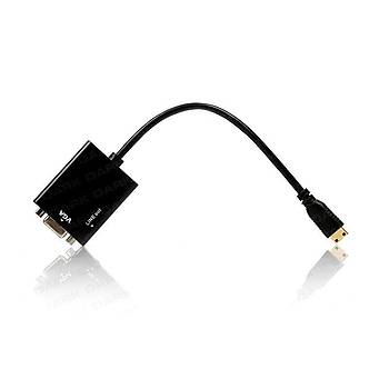 Dark DK-HD-AHDMINIXVGA mini HDMI to VGA SES Aktif Dijital Analog Dönüþtürücü Adaptör