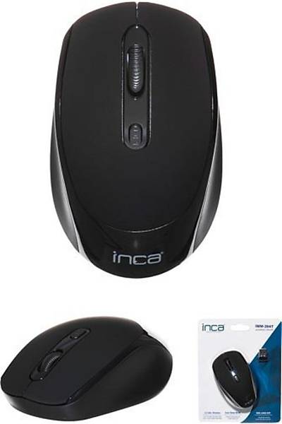 Inca IWM-394T 1600 Dpi 3 Tulu Rubber Siyah Gri Kablosuz Mouse