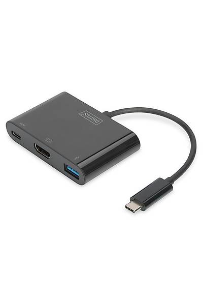 Digitus DA-70855 USB 3.1 Type C Gen.1 to HDMI USB 3.0 Type C PD USB Grafik Adaptör