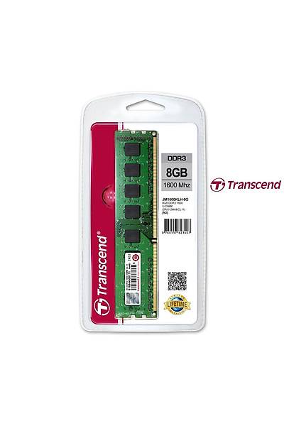 Transcend JM1600KLH-8G 8 GB DDR3 1600MHZ CL11 Bilgisayar Bellek