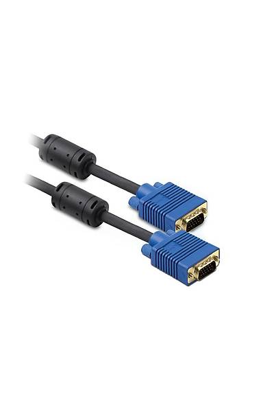S-Link SLX-179 15 Mt VGA to VGA Erkek-Erkek Altn Kaplama 1080p VGA Grnt Kablosu