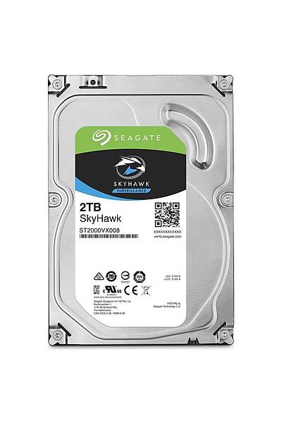 Seagate ST2000VX015 2 TB 5900Rpm 256Mb 3.5 inch SATA Skyhawk Gvenlik Harddisk