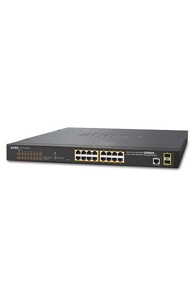 Planet PL-GS-4210-16P2S 16 Port 10/100/1000T PoE+ 2 Port SFP 220W Webmaster PoE Switch