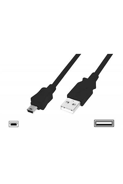 Digitus AK-300130-010-S 1 Mt USB 2.0 to mini USB 5 Pin Erkek-Erkek AWG28 UL USB 2.0 Kablo