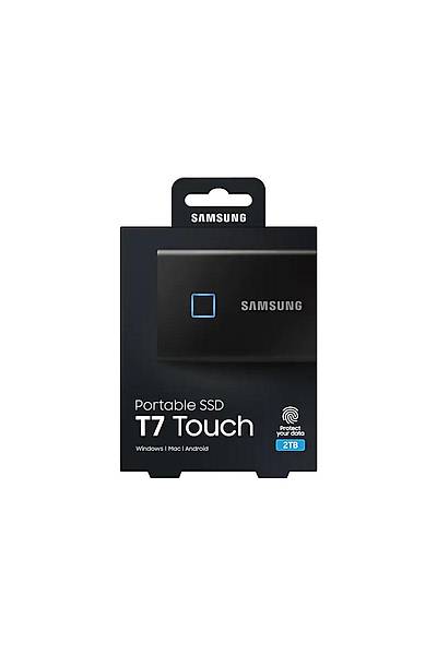 Samsung MU-PC2T0K/WW 2 TB T7 Touch mini USB 3.2 Siyah Taşınabilir SSD Harddisk