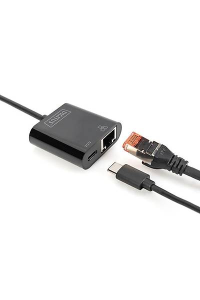 Digitus DN-3027 USB Type C to RJ45 Gigabit 1 Port PD USB Ethernet Adaptr