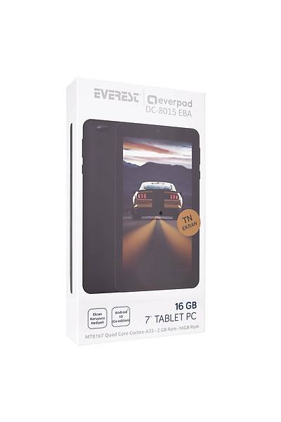 Everest DC-8015 2Gb 16GB ift Kameral Wi-Fi Bluetooth EBA 7 inch Android 10 Go GMS Siyah Tablet