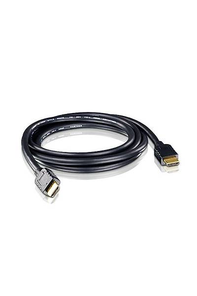 Aten 2L-7D02H 2 Mt HDMI to HDMI v2.0 4K 4096x2160 3D High Speed Ethernet Balantl Erkek-Erkek HDMI Kablo
