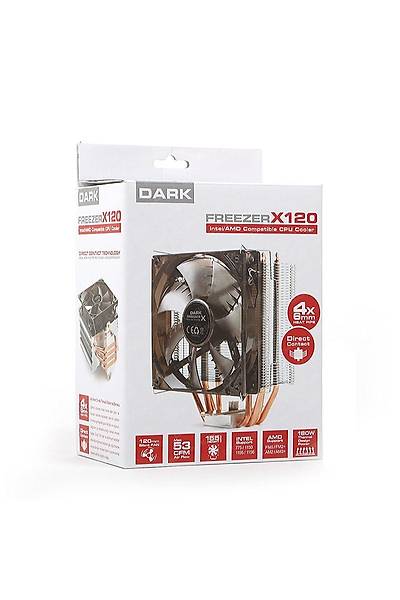 Dark DKCCX120 Freezer X120 Intel/Amd 12 cm Mavi Led Fanl lemci soutucusu