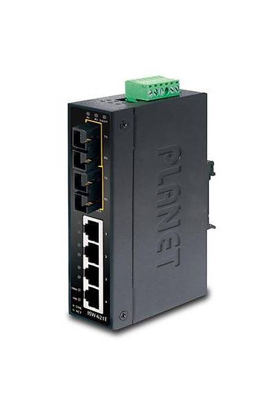 Planet PL-ISW-621T 4 Port 10/100/Base-Tx 2 Port SFP SC Endüstriyel Ethernet Switch