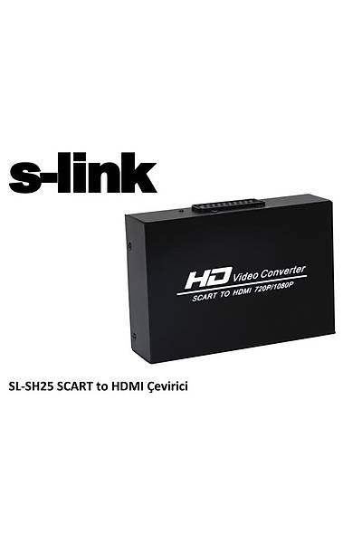 S-Link SL-SH25 SCART to HDMI Dii-Dii Siyah Dntrc Adaptr