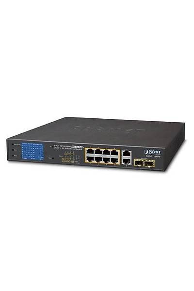 Planet PL-GSD-1222VHP 8 Port Gigabit PoE 2 Port 1000Base-T SFP 120W PoE Switch