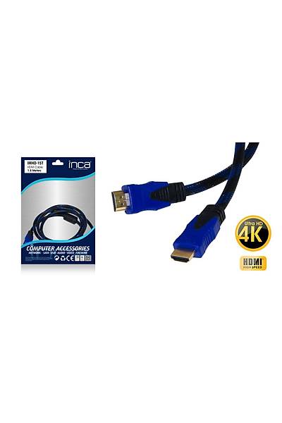 Inca IMHD-15T 1.8 Mt HDMI to HDMI v1.4 4K Altn Ulu HDMI Grnt Kablosu