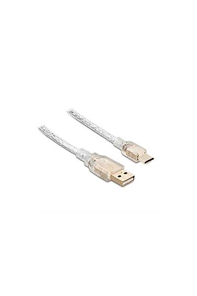 S-Link SLX-419 0.3 Mt USB 2.0 to micro 5 Pin Erkek-Erkek effaf Altn Ulu Kablo
