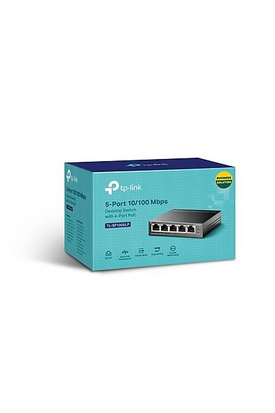 Tp-Link TL-SF1005LP 5 Port 10/100Mbps 4 Port 41W PoE Masast PoE Switch