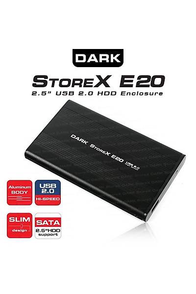 Dark DK-AC-DSE20 StoreX E20 2.5 inch SATA USB 2.0 Alüminyum Harici Harddisk Kutusu