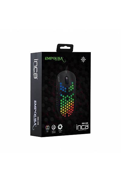 Inca IMG-346 USB 6400Dpi 6 Tuşlu Empousa RGB Macro Kablolu Oyuncu Mouse