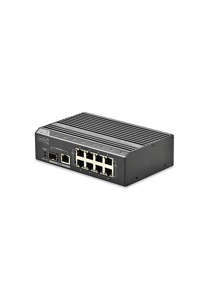 Digitus DN-650104 8 Port 10/100 PoE+ 240W 2 port 100Mbps SFP Ethernet Endstriyel Switch