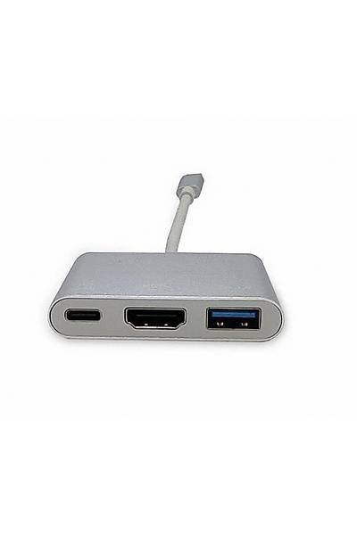 Beek BC-DSP-ADP-UC-H1A1C USB Type C to HDMI USB PD USB Ekran Adaptr