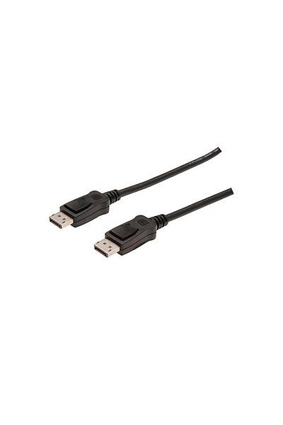 Digitus AK-340100-020-S 2 Mt DISPLAY PORT to DISPLAY PORT Erkek-Erkek DP1.2 Kilit Mekanizmal Kablo