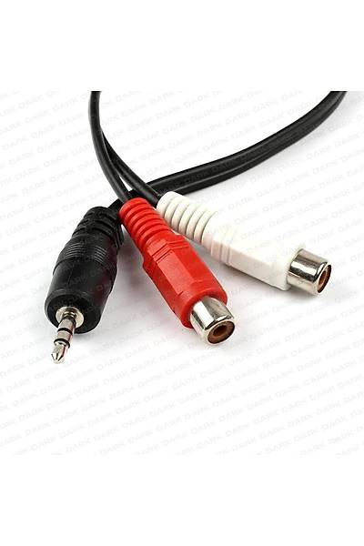 Dark DK-CB-AURCAX35 3.5mm to 2 x RCA Erkek-Dii Stereo Dntrc Ses Dntrc