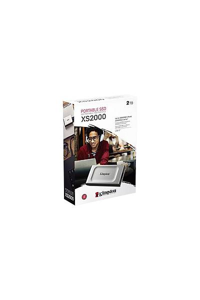Kingston SXS2000/2000G XS2000 2 TB USB 3.2 Gen 2.2 Type C mini Gri SSD Harici Harddisk