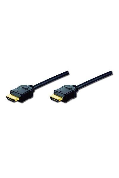 Digitus AK-330107-100-S 10 Mt HDMI to HDMI Erkek-Erkek v1.4 2160p 4K 3x Zrhl Altn Ulu Kablo