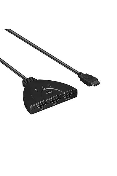Hytech HY-HSW30 3 Port  Erkek /Dii HDMI oklayc