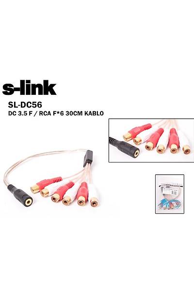 S-Link SL-DC56 3.5mm to 5x3.5mm Erkek-Dişi Ses Çoklayıcı Kablo