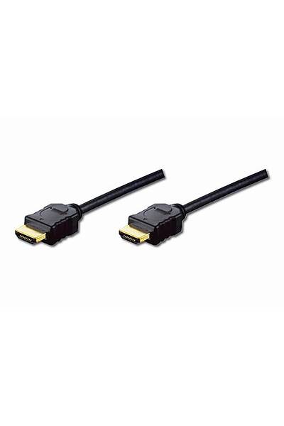 Digitus AK-330114-050-S 5 Mt HDMI to HDMI Erkek-Erkek v1.4 1080p AWG32 Altn Ulu Grnt Kablosu
