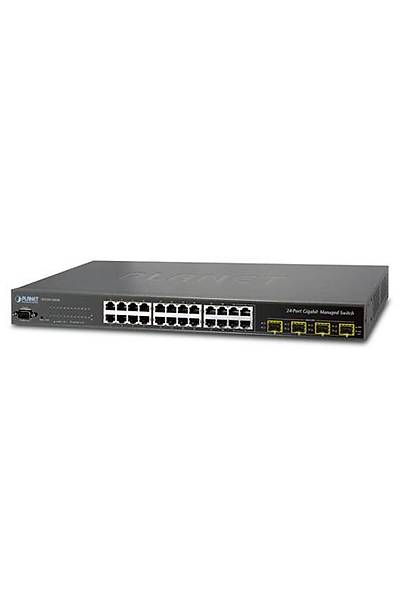 Planet PL-WGSW-24040 20 Port Gigabit 4 Port SFP L2+ Ynetilebilir Ethernet Switch