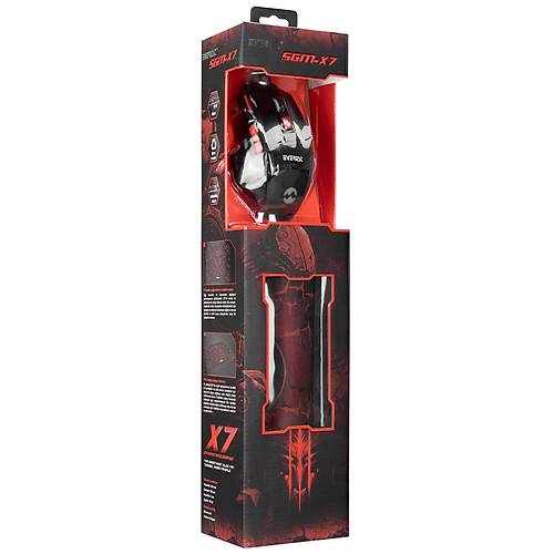 Everest SGM-X7 Usb Siyah Makrolu 7200dpi 6 Tu�lu Kablolu Oyuncu Mouse Gaming Mouse Pad