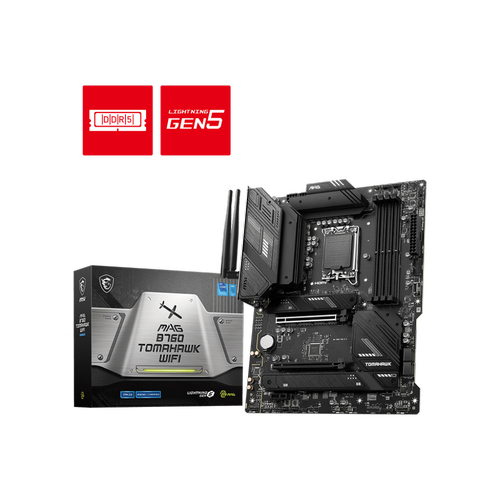 Msi MAG B760 TOMAHAWK WIFI Sc-1700 B760 DDR5 6400Mhz 3xM2 2.5Gbit Wi-Fi 6 ATX INTEL Anakart