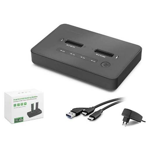 Hadron HDX1796 Usb TypeC USB 3.0 to dual PCIE NVME M2 �apraz Kolonlama Dock Station