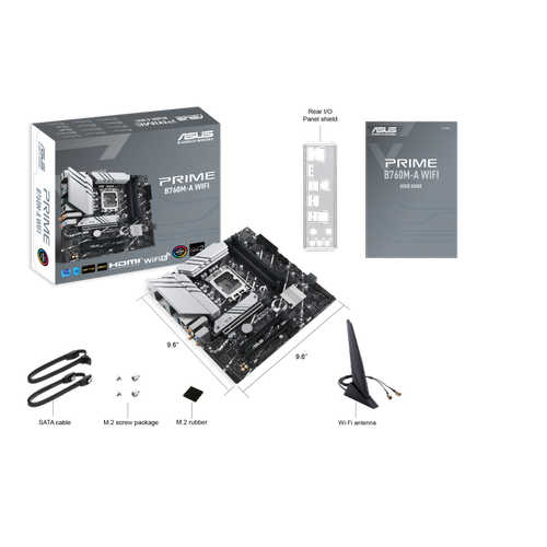 Asus PRIME B760M-A Sc-1700 B760 DDR5 5333Mhz 2xM2 2.5Gbit Lan mATX INTEL Anakart