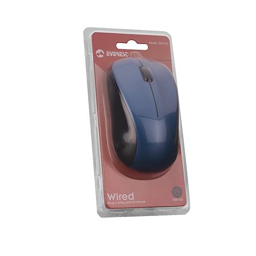 Everest SM-215 USB 1200Dpi 3 Tu�lu Mavi Kablolu Mouse