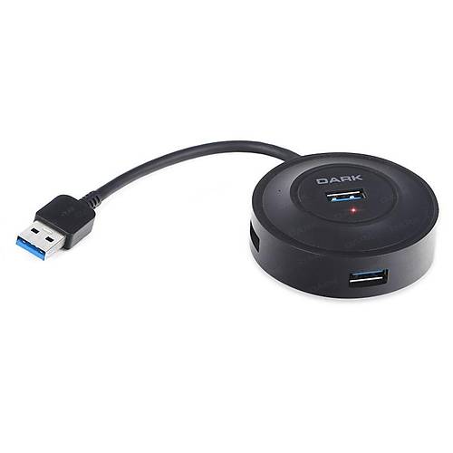 Dark DK-AC-USB344 USB344 USB 3.0 to 4 Port USB 3.0 Siyah USB oklayc Hub