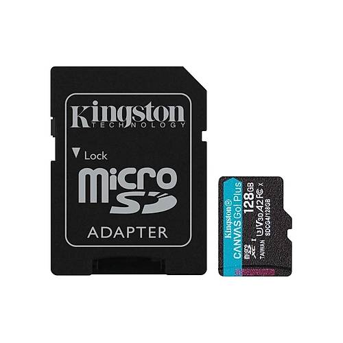 Kingston SDCG4/128GB 128 GB Canvas Go Plus Gen4 200Mb/s A2 U3 V30 microSD Kart