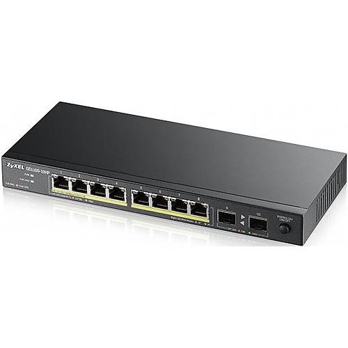 Zyxel GS1100-10HP-EU0101F 8 Port Gigabit PoE 2 Port SFP 130W PoE Switch