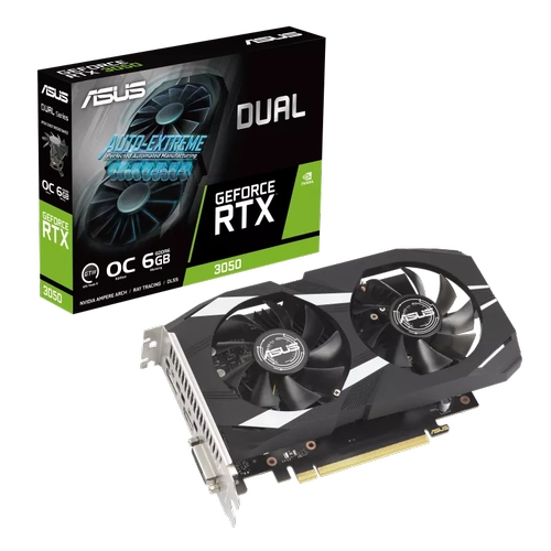 Asus DUAL-RTX3050-O6G 6 GB GDDR6 GeForce RTX 3050 OC 96Bit NVIDIA Ekran Kart