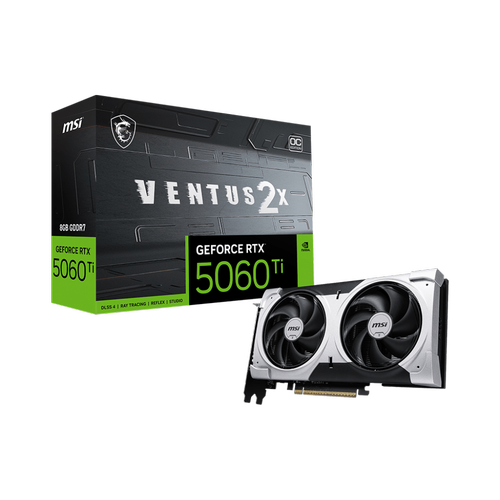 Msi RTX 5060 TI 8G VENTUS 2X OC PLUS 8 GB GeForce RTX 5060 TI Ventus 2X OC 128Bit NVIDIA Ekran Kart�