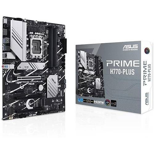 Asus PRIME H770-PLUS Sc-1700 H770 DDR5 7200Mhz 3xM2 2.5Gbit URA RGB ATX INTEL Anakart