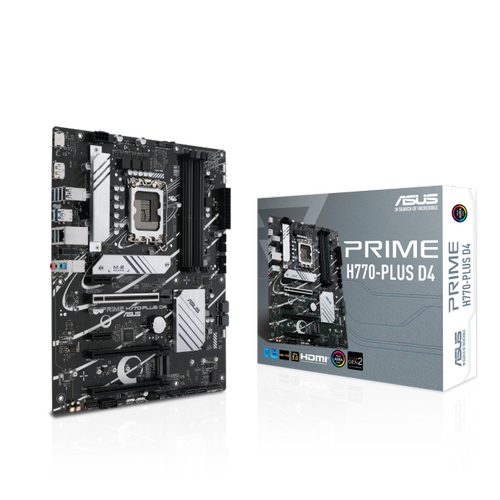 Asus PRIME H770-PLUS D4 Lga-1700 H770 DDR4 5066Mhz 3xM2 2.5Gbit AURA RGB ATX INTEL Anakart