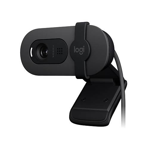 Logitech 960-001585 V-U0072 Brio 100 Full HD 1080p Gizlilik Kapakl� Mikrofonlu Siyah Web Kameras�