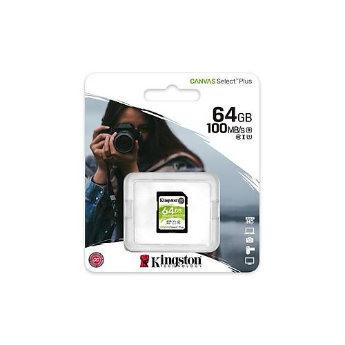 Kingston SDS2/64GB 64 GB SDXC 100/Mb/s Class 10 UHS-I Canvas Select SD Kart